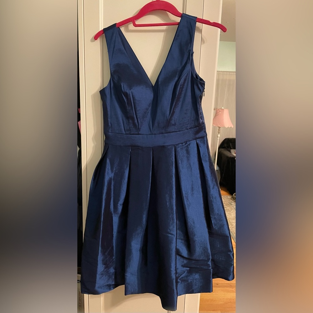 Sleeveless Fit & Flare Satin Dress